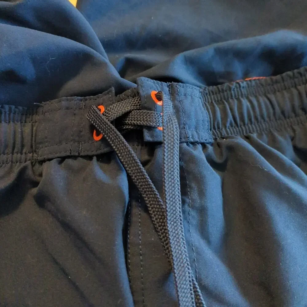SPEEDO Navy Blue Orange Men's Swim Trunks XXL Summer Vacation